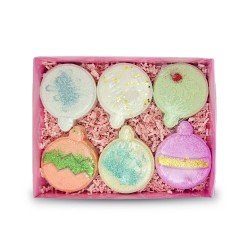 Cadeaupakket 6 kerst bruisballen